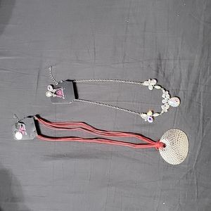 2 sets of Paparazzi necklaces with matching earrings